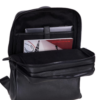 Castle Full - Grain Leather Laptop Backpack 16", Black - BlackBrook Case
