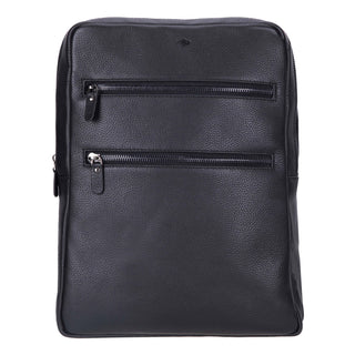 Castle Full - Grain Leather Laptop Backpack 16", Pebble Black - BlackBrook Case