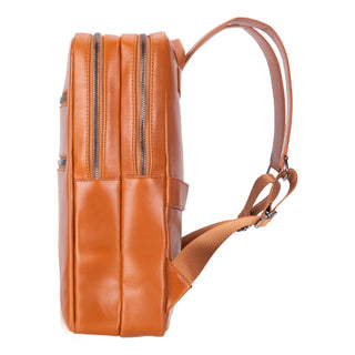 Castle Full - Grain Leather Laptop Backpack 16", Tan - BlackBrook Case