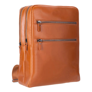 Castle Full - Grain Leather Laptop Backpack 16", Tan - BlackBrook Case