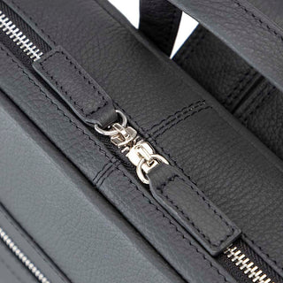 Castle Slim Full-Grain Leather Backpack, Pebble Black - BlackBrook Case
