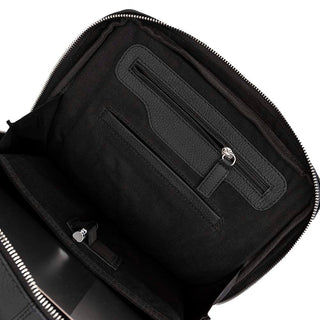 Castle Slim Full-Grain Leather Backpack, Pebble Black - BlackBrook Case
