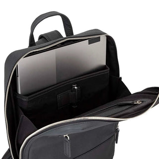 Castle Slim Full-Grain Leather Backpack, Pebble Black - BlackBrook Case
