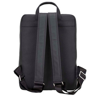 Castle Slim Full-Grain Leather Backpack, Pebble Black - BlackBrook Case