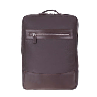 Castle Slim Full-Grain Leather Backpack, Pebble Brown - BlackBrook Case