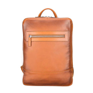 Castle Slim Full-Grain Leather Backpack, Rustic Tan - BlackBrook Case