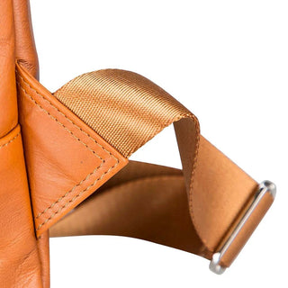 Castle Slim Full-Grain Leather Backpack, Rustic Tan - BlackBrook Case