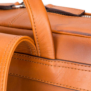 Castle Slim Full-Grain Leather Backpack, Rustic Tan - BlackBrook Case
