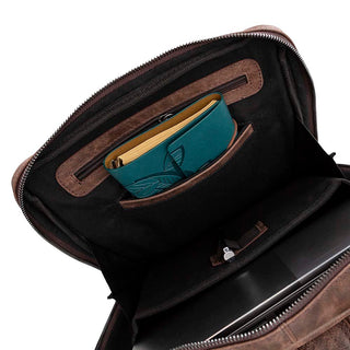 Castle Slim Full-Grain Leather Backpack, Saddle Brown - BlackBrook Case