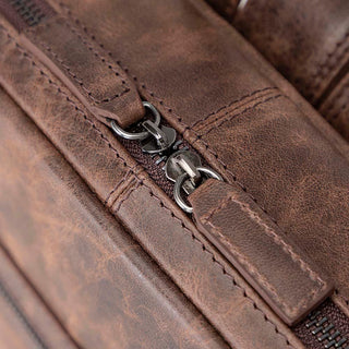 Castle Slim Full-Grain Leather Backpack, Saddle Brown - BlackBrook Case