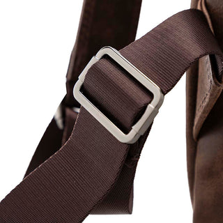 Castle Slim Full-Grain Leather Backpack, Saddle Brown - BlackBrook Case