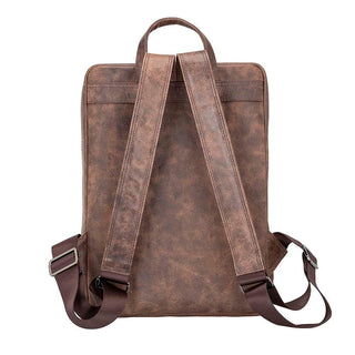 Castle Slim Full-Grain Leather Backpack, Saddle Brown - BlackBrook Case