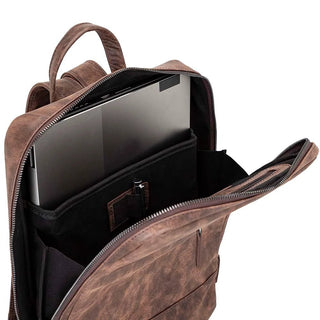 Castle Slim Full-Grain Leather Backpack, Saddle Brown - BlackBrook Case