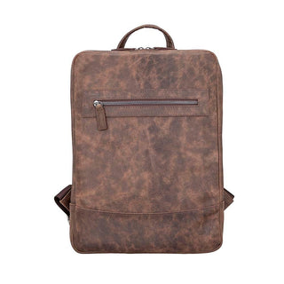Castle Slim Full-Grain Leather Backpack, Saddle Brown - BlackBrook Case