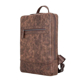 Castle Slim Full-Grain Leather Backpack, Saddle Brown - BlackBrook Case