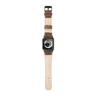 Classic Band for Apple Watch 41mm / 42mm, Distressed Coffee, Black Hardware - BlackBrook Case