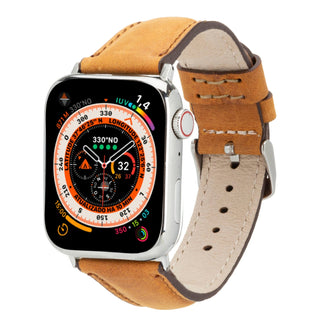 Classic Band for Apple Watch Ultra 49mm, Golden Brown - BlackBrook Case