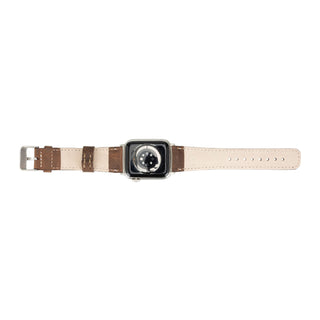 Classic Leather Band – Apple Watch 46 mm (Distressed Coffee, Silver Hardware) - BlackBrook Case