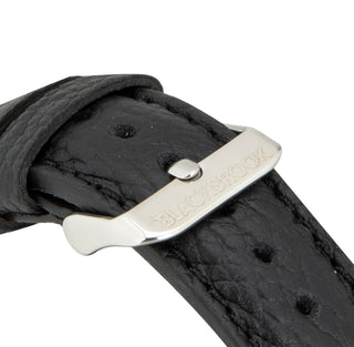 Classic Leather Band – Apple Watch 46 mm (Pebble Black, Silver Hardware) - BlackBrook Case