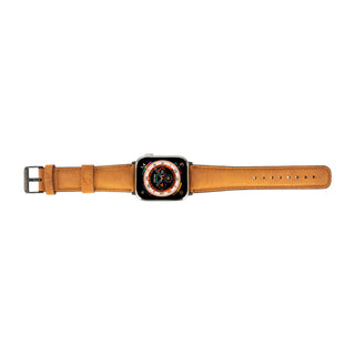 Classic Leather Band – Apple Watch Ultra 49 mm (Golden Brown, Black Hardware) - BlackBrook Case