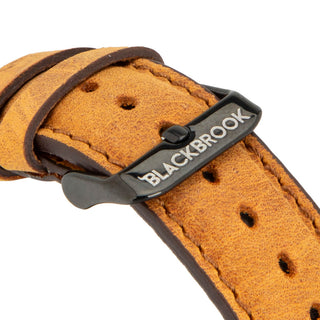 Classic Leather Band – Apple Watch Ultra 49 mm (Golden Brown, Black Hardware) - BlackBrook Case