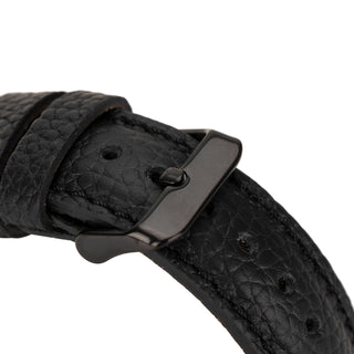 Classic Leather Band – Apple Watch Ultra 49 mm (Pebble Black, Black Hardware) - BlackBrook Case
