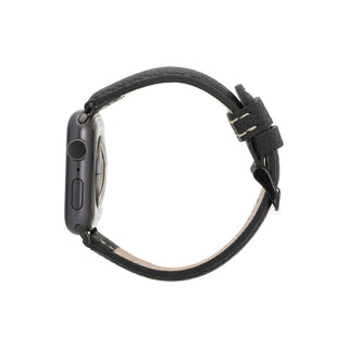 Classic Leather Band – Apple Watch Ultra 49 mm (Pebble Black, Black Hardware) - BlackBrook Case