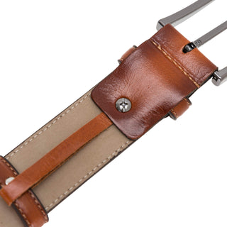 Classic Leather Belt, Burnished Tan - BlackBrook Case