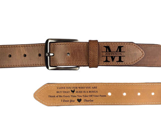 Classic Leather Belt, Coffee - BlackBrook Case
