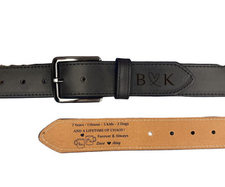 Classic Leather Belt, Pebble Black - BlackBrook Case