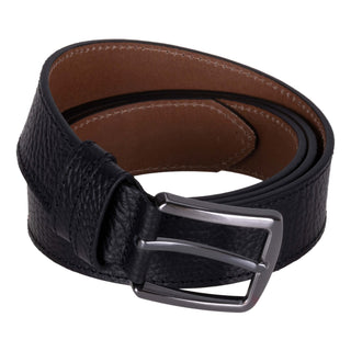 Classic Leather Belt, Pebble Black - BlackBrook Case