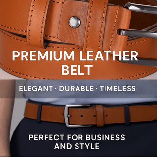 Classic Leather Belt, Tan - BlackBrook Case