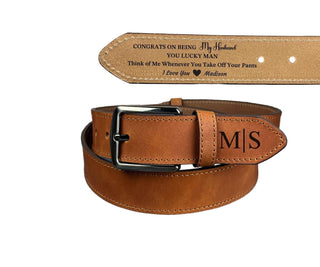 Classic Leather Belt, Tan - BlackBrook Case