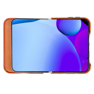 Classic Leather Folio Wallet Case for iPhone Duo, Burnished Tan - BlackBrook Case