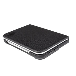 Classic Leather Folio Wallet Case for iPhone Duo, Pebble Black - BlackBrook Case