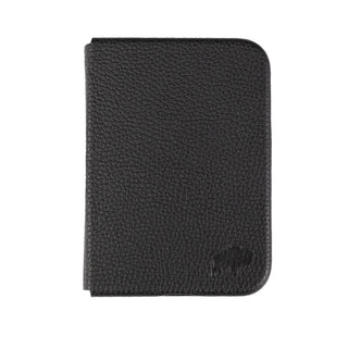 Classic Leather Folio Wallet Case for iPhone Duo, Pebble Black - BlackBrook Case