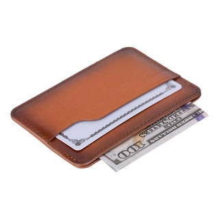 Cole Card Holder Wallet, Burnished Tan - BlackBrook Case