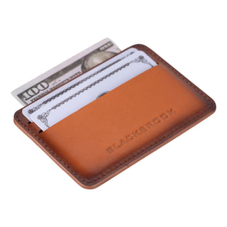 Cole Card Holder Wallet, Burnished Tan - BlackBrook Case