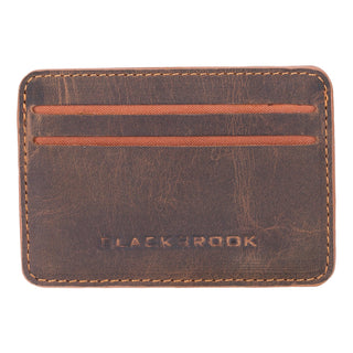 Cole Card Holder Wallet, Distressed Coffee - BlackBrook Case