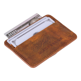 Cole Card Holder Wallet, Golden Brown - BlackBrook Case