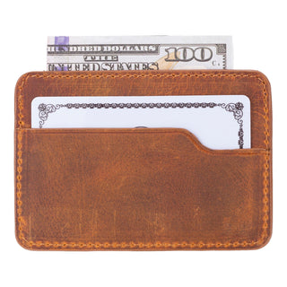 Cole Card Holder Wallet, Golden Brown - BlackBrook Case