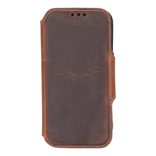 Cooper iPhone 16 Pro Folio Wallet Case, Saddle Brown - Bouletta