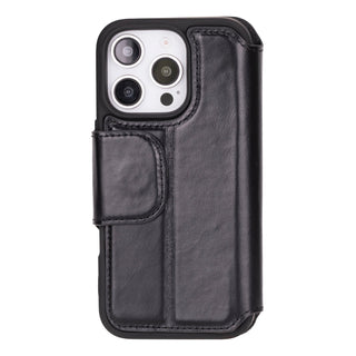 Cooper iPhone 16 Pro Max Folio Wallet Case, Rustic Black - Bouletta