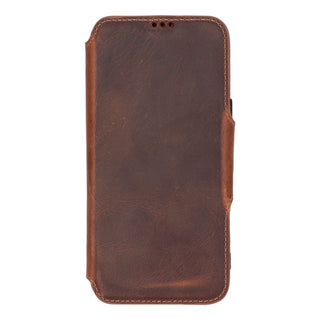 Cooper iPhone 16 Pro Max Folio Wallet Case, Saddle Brown - Bouletta