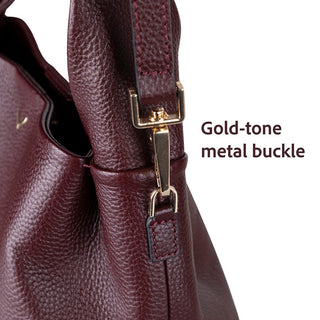 Cortina Women's Leather Bag, Burgundy - BlackBrook Case