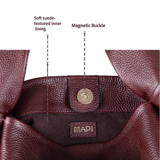 Cortina Women's Leather Bag, Burgundy - BlackBrook Case