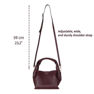Cortina Women's Leather Bag, Burgundy - BlackBrook Case