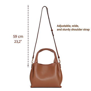 Cortina Women's Leather Bag, Tan - BlackBrook Case