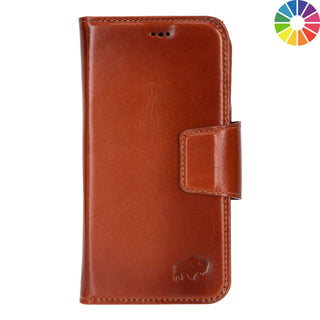 Custom Burkley Single Fold Wallet for iPhone 16, Burnished Tan - BlackBrook Case