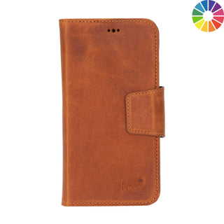 Custom Burkley Single Fold Wallet for iPhone 16, Golden Brown - BlackBrook Case